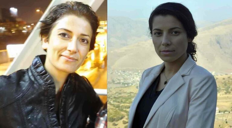 پشتیوانی چالاكانی مه‌ده‌نی و مافی ژنان له‌ په‌خشان عه‌زیزی و وریشه مورادی