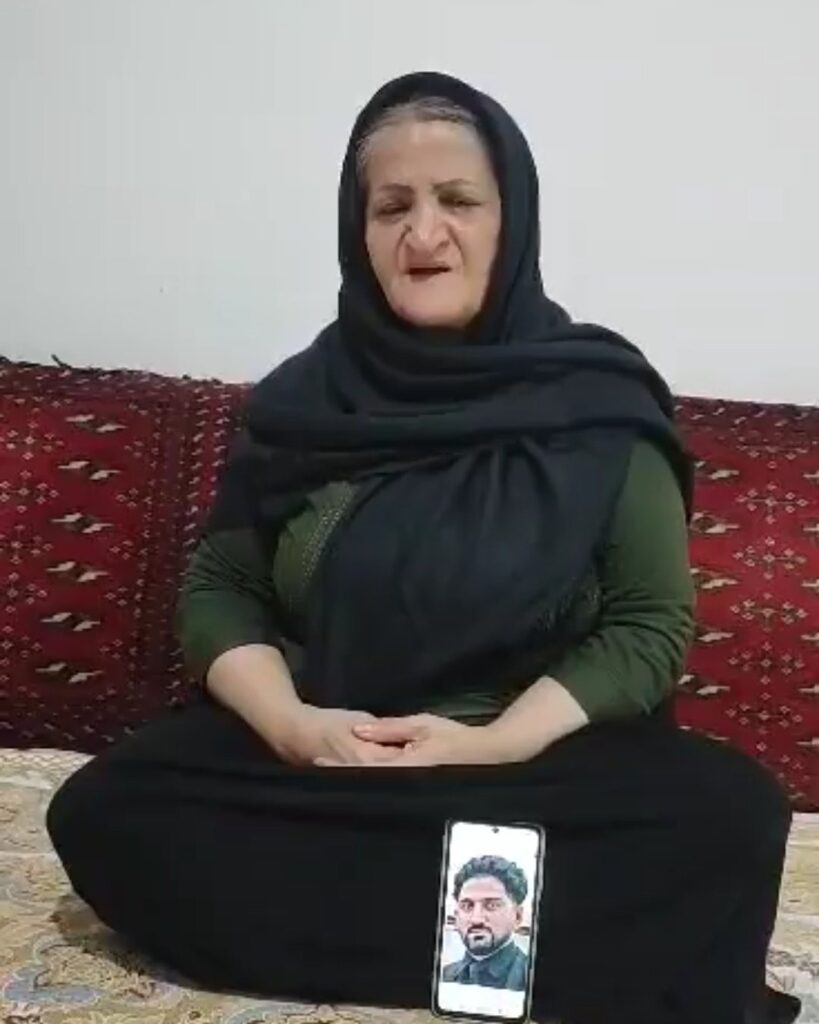 ‌پشتیوانی دایكی ڕه‌زا ڕه‌سایی له‌ كارزاری نا بۆ ئێعدام