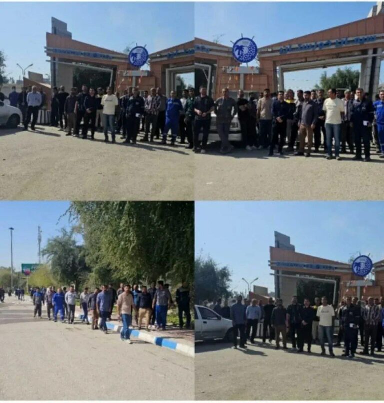 كۆبوونه‌وه‌ی كرێكارانی شیركه‌تی سیمانی خوزستان