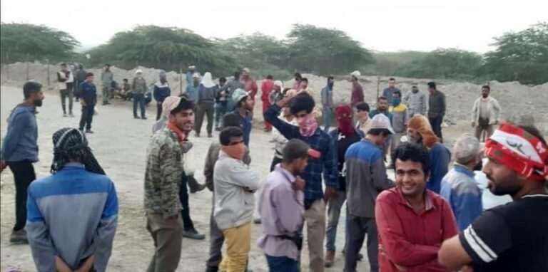 اعتصاب کارگران نفت در کوه مبارک جاسک