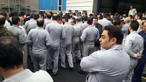 اعتصاب کارکنان شرکت سایپا آذین در کرج