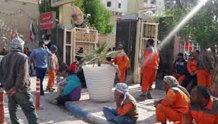 اعتصاب کارگران شهرداری سربندر خوزستان