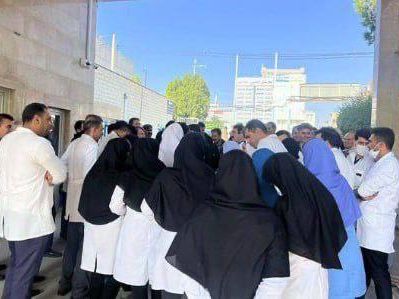 تجمع اعتراضی پرستاران در اهواز